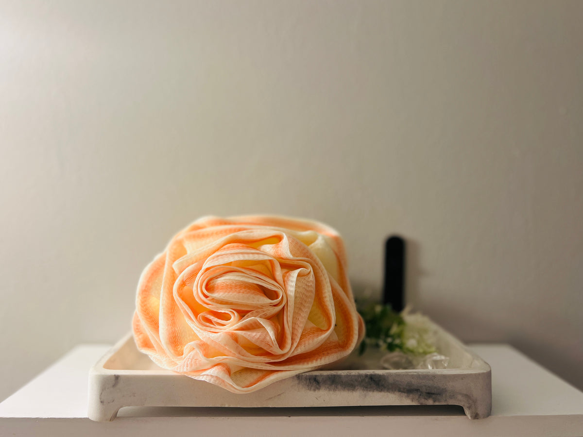 Rose Lather Pouf