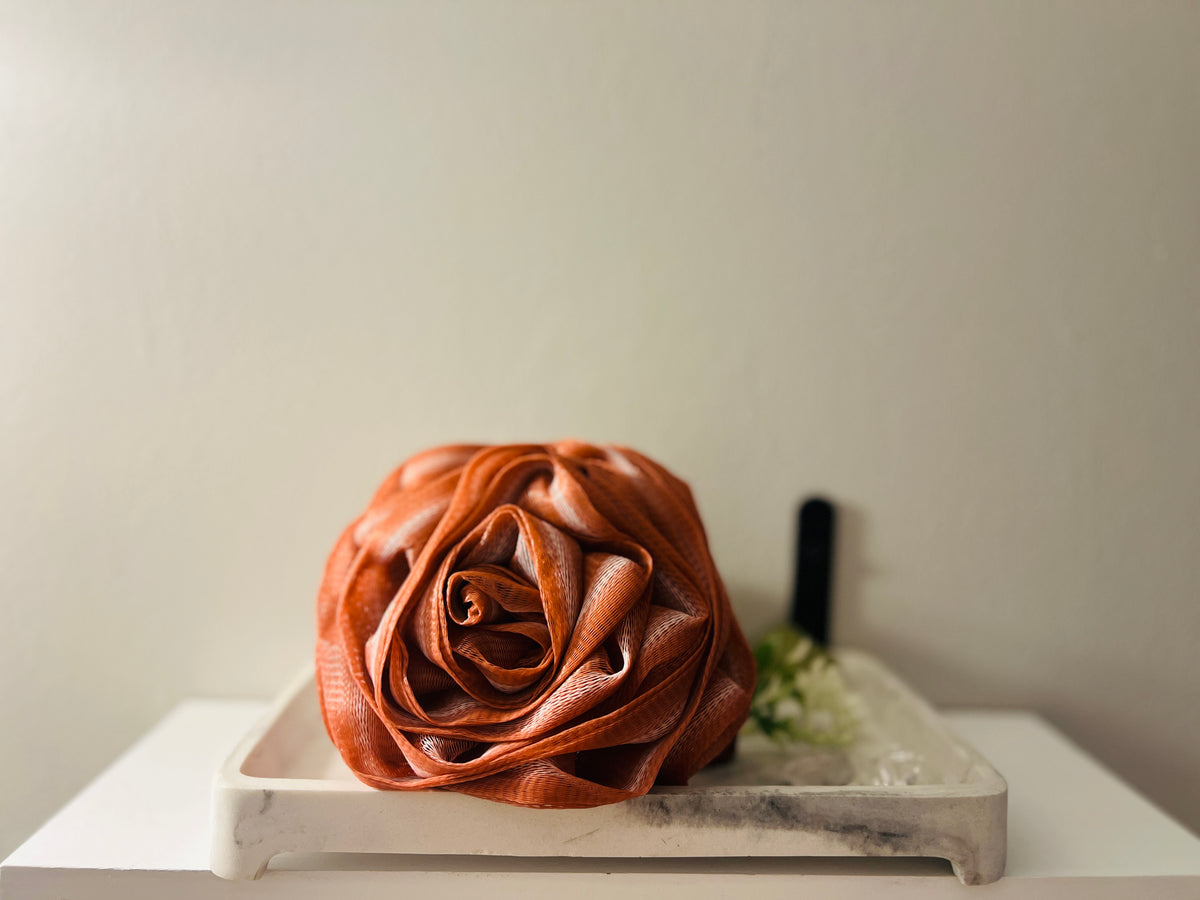Rose Lather Pouf